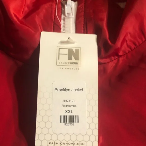NWT Fashion Nova Brooklyn Track Set - Red/White XXL - Picture 13 of 14